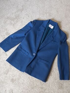 Vintage Petite Pendleton Wool Blazer In Royal Blue